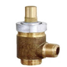 External thread bronze right angle liquid safety valve